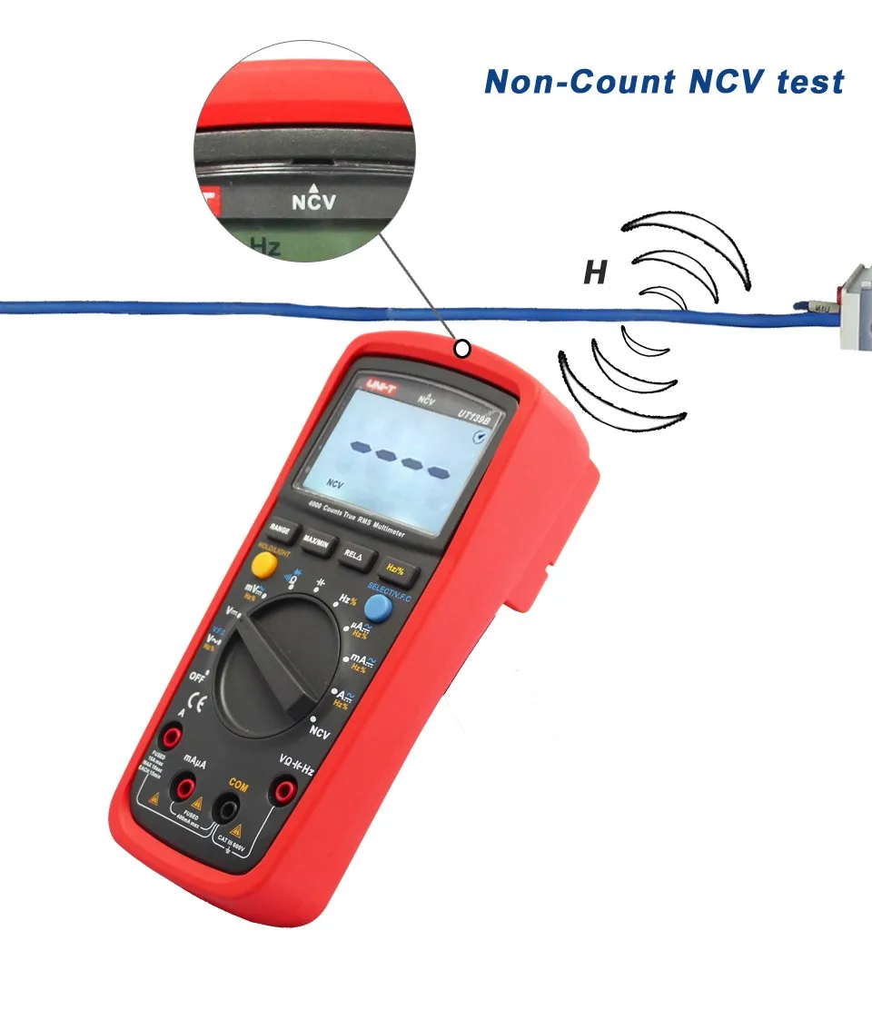 UNI-T UT139C True RMS цифровой мультиметр автоматический диапазон ручной тест er метр 6000 счетчик вольтметр Текущий температурный тест