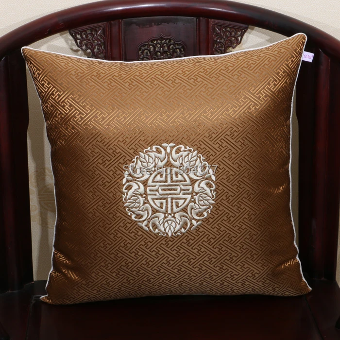 Красивые вышитые Веселые китайские шелковые наволочки для дивана, стула, рождественские украшения, наволочки, роскошные наволочки
