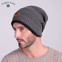 Модные зимние шапки для мужчин и женщин, толстая зимняя шапка, мужская вязаная шапка, теплые шапки и шапочки с бархатом m1505