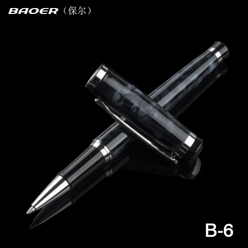 Baoer белоснежная и черная полированная ручка для письма|black and white pen|office pensnow ball pen |