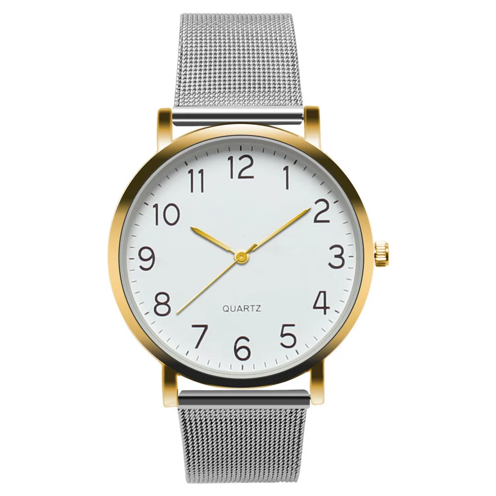 

#5001Unisex Simple Business Fashion Steel Strip Quartz Wrist Watch reloj hombre New Arrival Freeshipping Hot Sales