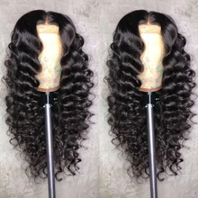 Eversilky глубокая волна человеческих волос парики с детскими волосами 13x6 глубокий часть Синтетические волосы на кружеве парики из натуральных волос на кружевной перуанские прямые волосы парик для Для женщин
