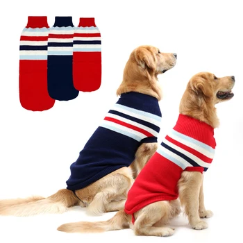

Winter Dog Clothes Large Dog Sweater Medium Pet Coat Clothing Red Blue for Labrador French Bulldog Clothes for Big Dogs