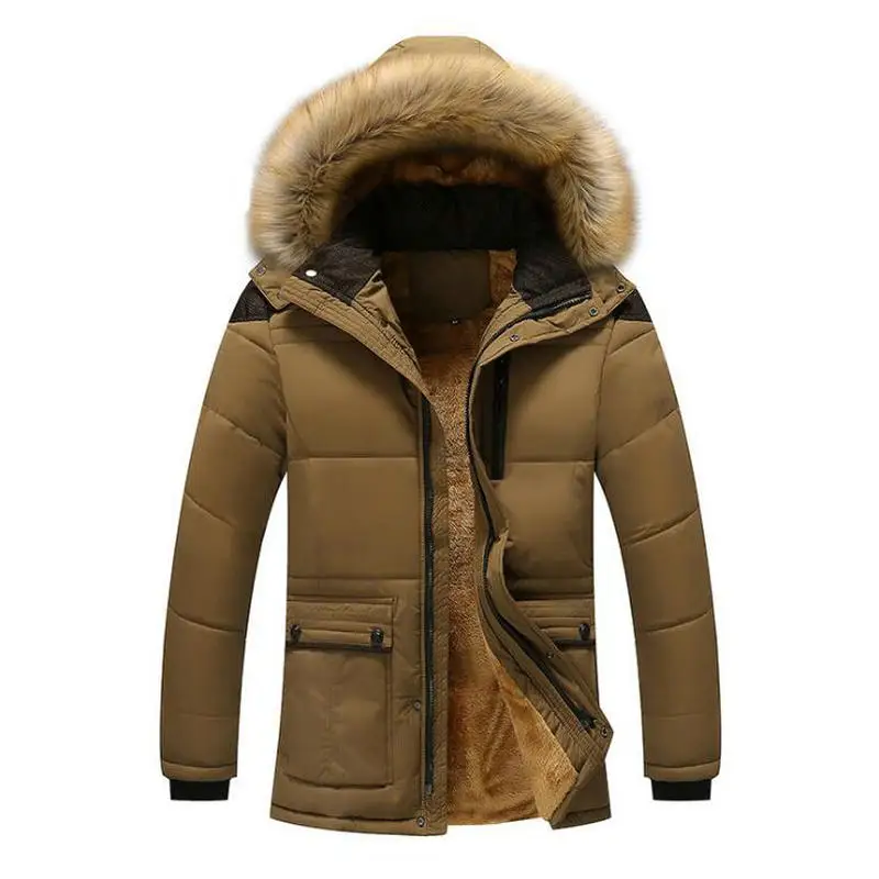 

Mens New Fashion Winter Jacket Men Thick Casual Outwear Jackets Men's Hooded Windproof Parkas Plus Size 6XL Velvet Warm Coat