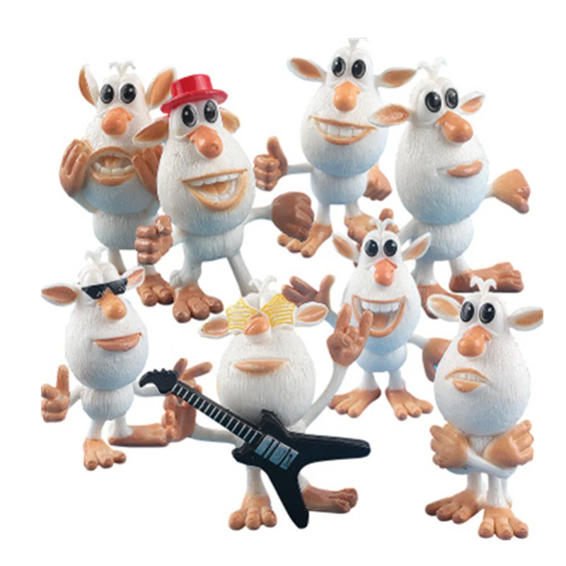

Russian Cartoon 8Pieces/Set Booba Buba Action Figures Model Collections Model PVC Toys for Children Standing Best Gifts Genuine
