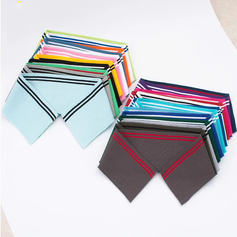 

Summer Thin Stretch Knitted Rib Fabric Nackline cuffs School uniform Mlb T-shirt