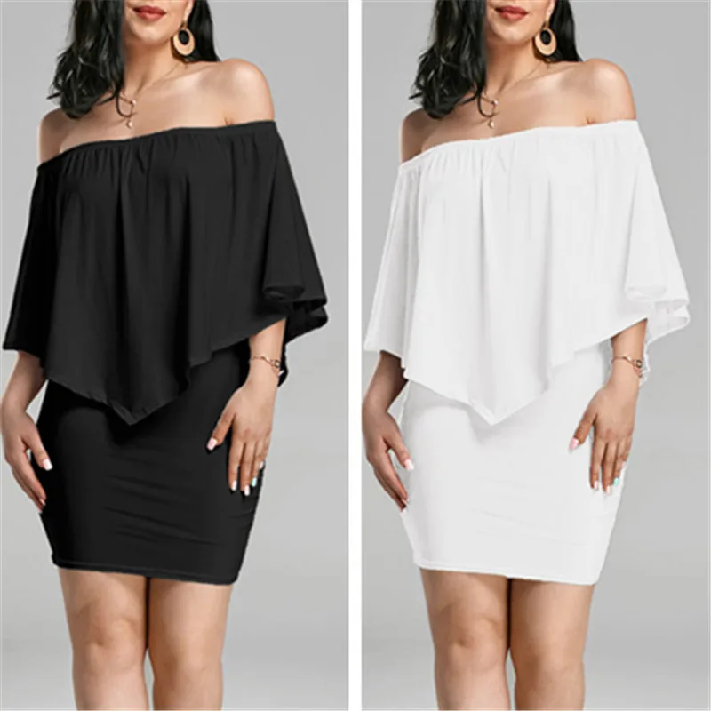 Женское мини платье с воротником лодочкой открытыми плечами|mini dress|women mini dresscasual