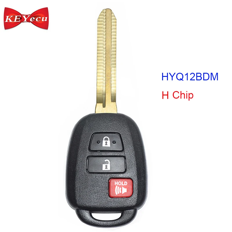 KEYECU для Toyota Rav4 Prius C V Tacoma 2016 2017 дистанционный ключ H чип HYQ12BDM | Автомобили и