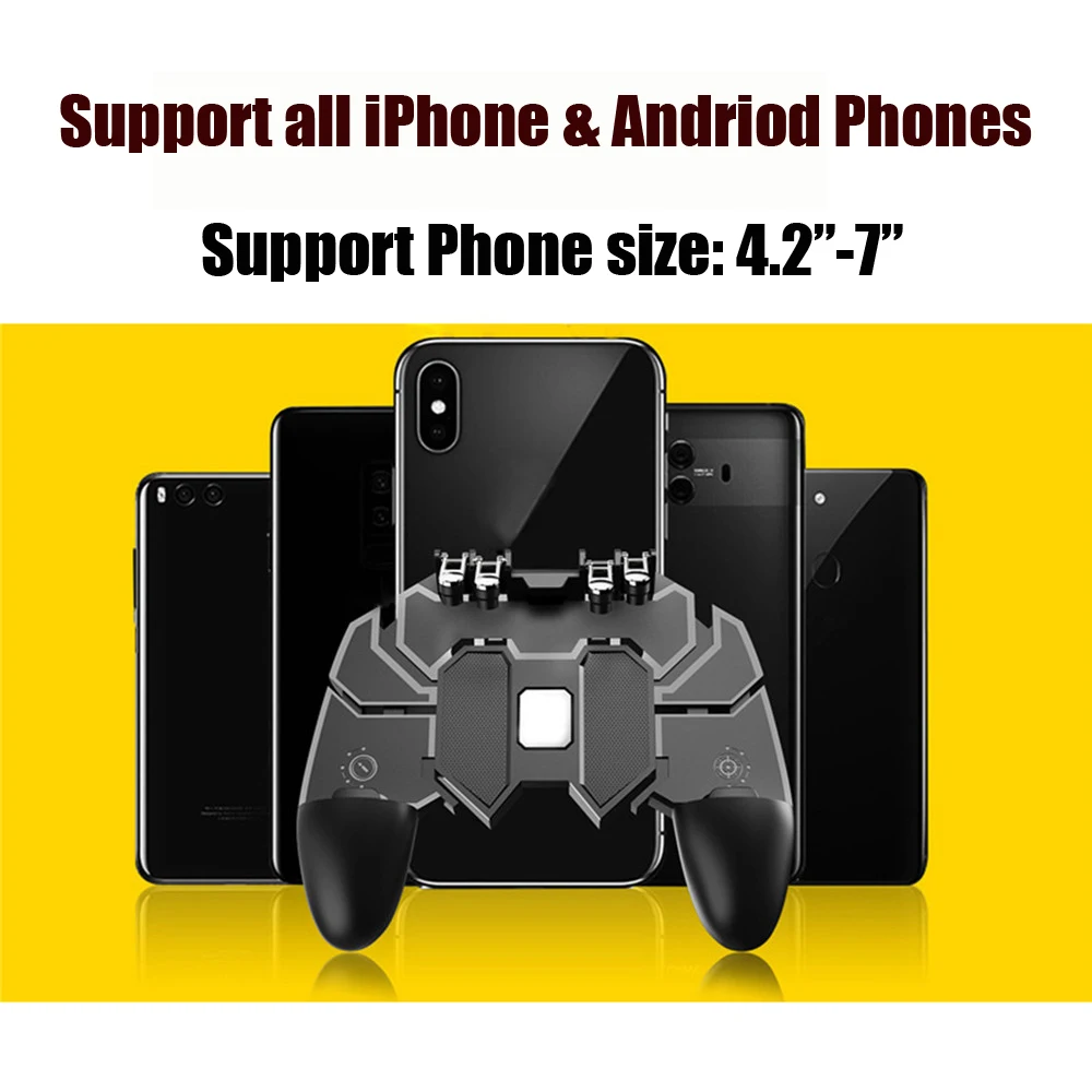 Winex Pubg Game Gamepad For Mobile Phone Game Controller l1 r1 Shooter Trigger Fire Button For IPhone Six Fingers