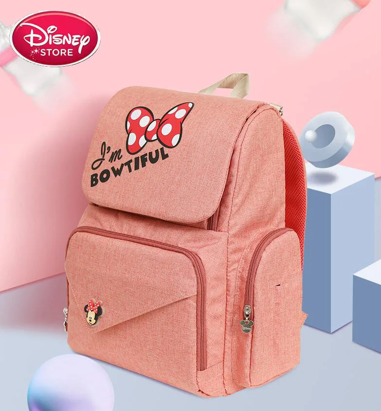 

Disney USB Heating Backpack Bag Mummy Large Capacity Bag Multi-function Waterproof Outdoor Travel Diaper Bags