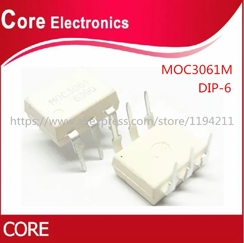 100 шт./лот MOC3061 MOC3061M 3061 DIP6 IC новый|Интегральные схемы| |