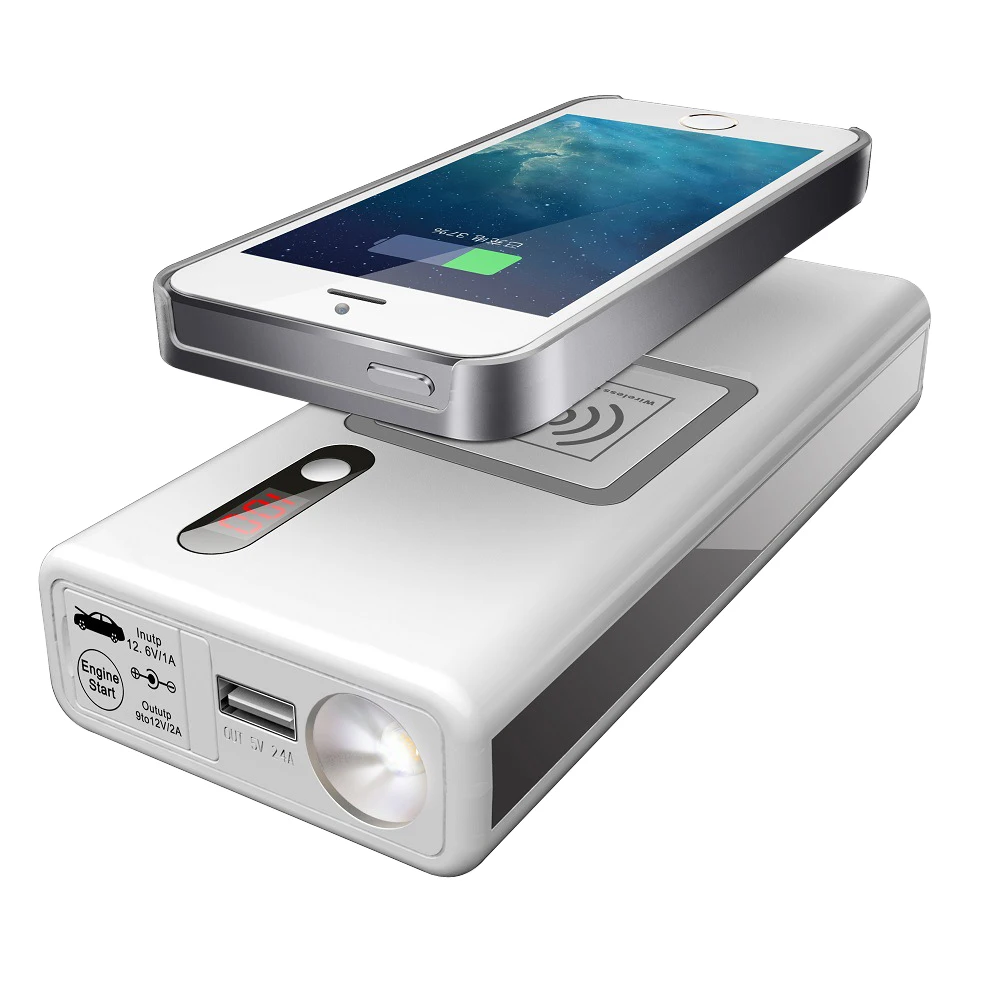 Power Bank With Car Battery Charger Wireless Charging