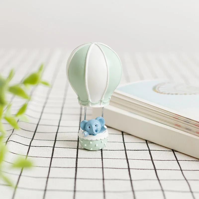 New Resin Mini Cute Hot Air Balloon Rabbit And Elephant Statue Decoration Sculpture Home Office Desk Ornament Toy Gift ornament crafts,miniature figurines,resin ornaments,miniature ornament,resin crafts,rabbit ornament,rabbit ornaments