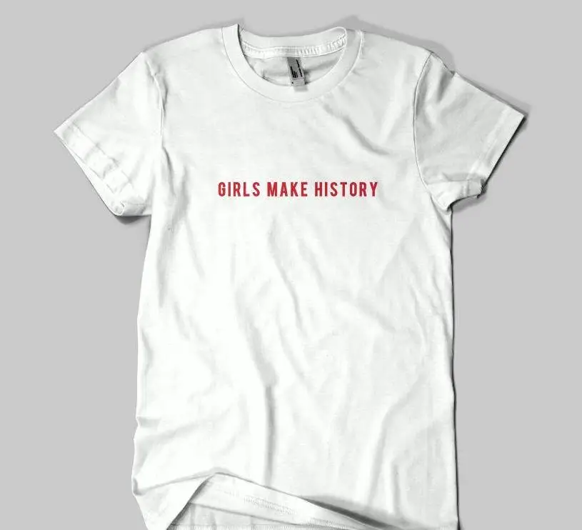 Женская футболка с принтом в виде красных букв для девочек, хлопковая Повседневная забавная футболка для девушек, топы, футболки tumblr, хипстер, Прямая поставка, новинка-8 - Цвет: Белый