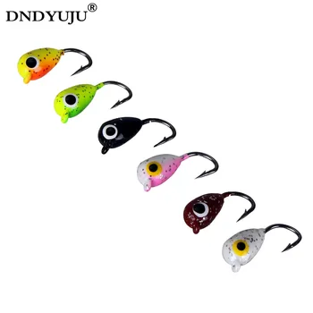 

DNDYUJU Winter Ice Fishing Lure 1.8cm 1.5g Mini Metal Lead Head Hook Bait Jigging Fishing Barbed Hook