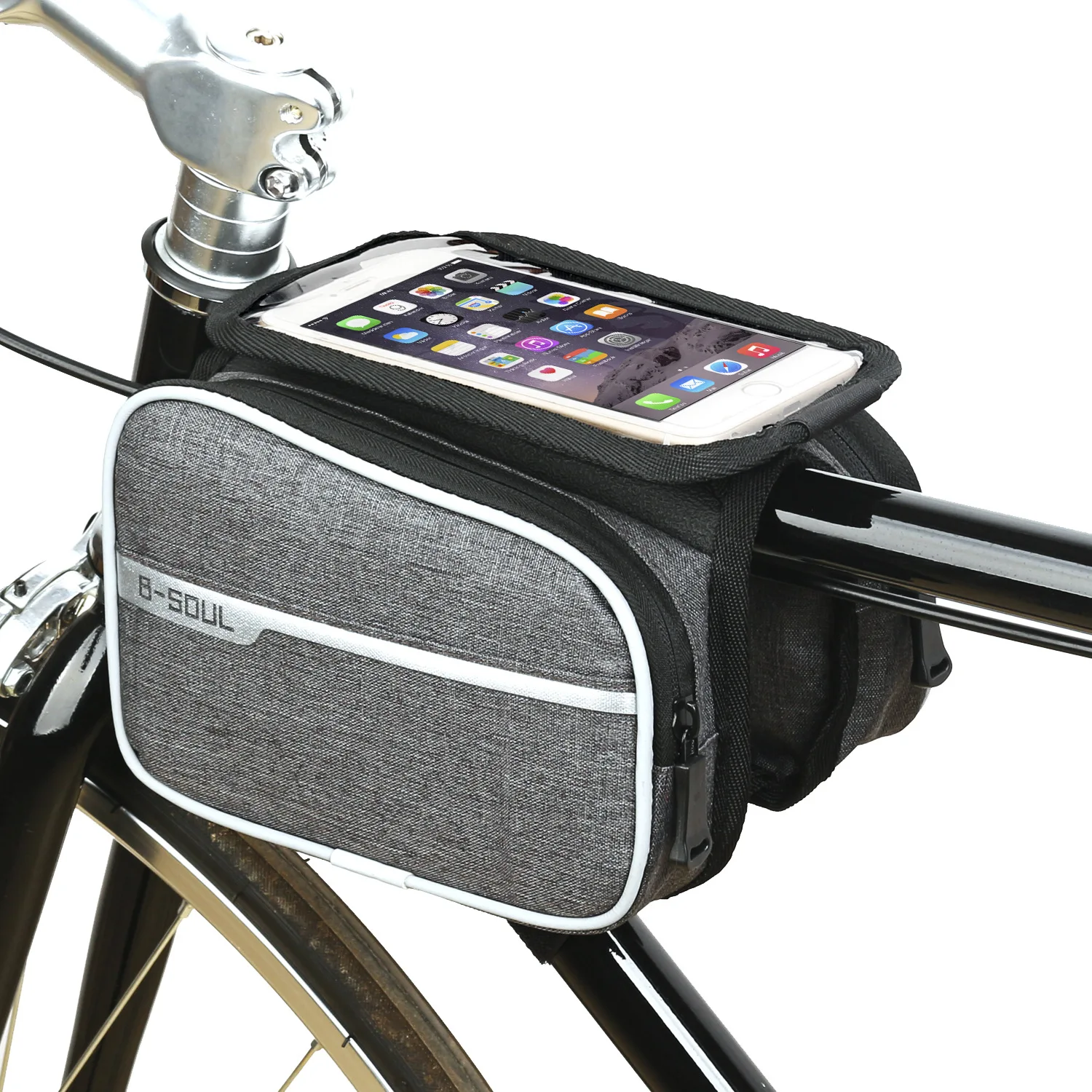 

Cycling Bike Top Tube Bag Rainproof MTB Bicycle Frame Front Head Cell Phone Touch Screen Bag Pannier Bike Accessories