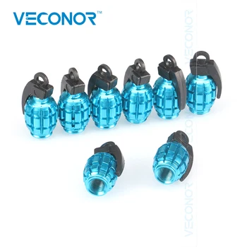 

Veconor 12PCS Grenade Shaped Alu-alloy Tire Valve Caps For Car Truck Motorcycle Bicycle Valve Stem Cover