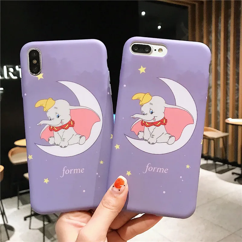 

Disneys Dumbo Silicone Case For iPhone 8 8plus 7 7 Plus Phone Case For iphone 6 s 6s Plus X XR XS Max Cases Cover Funda Funda