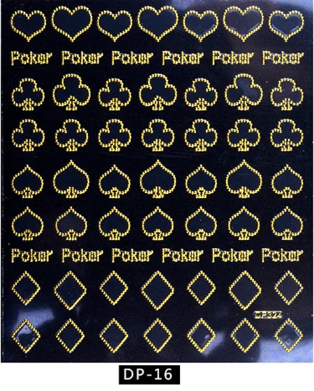 1 шт. золото Rivert Металл наклейки для ногтей наклейки Zig Zag 3D Ретро шпильки укладки дизайн ногтей украшения 16 вариантов - Цвет: DP16