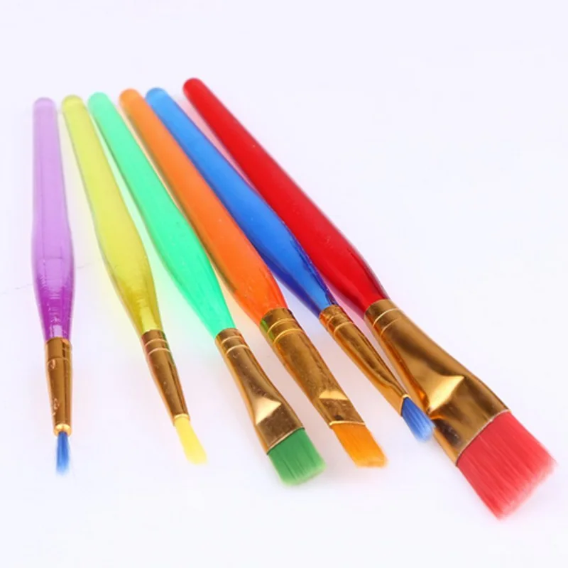 מאפה מברשות 6 Pcs/ Set Multicolor Candy Cake Decorating Brush Kit Baking Icing Decor Paint