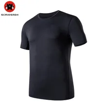 Спортивная мужская быстросохнущая одежда с короткими рукавами дышащие больших размеров, свободная одежда для занятий фитнесом, футболка для бега