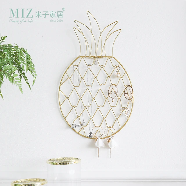 Miz Jewelry Organizer Display Rack Pinele Shape Metal Miz Jewelry Organizer Display Rack Pinele Shape Metal Wall Hanging For Earrings Necklace Key Hanger