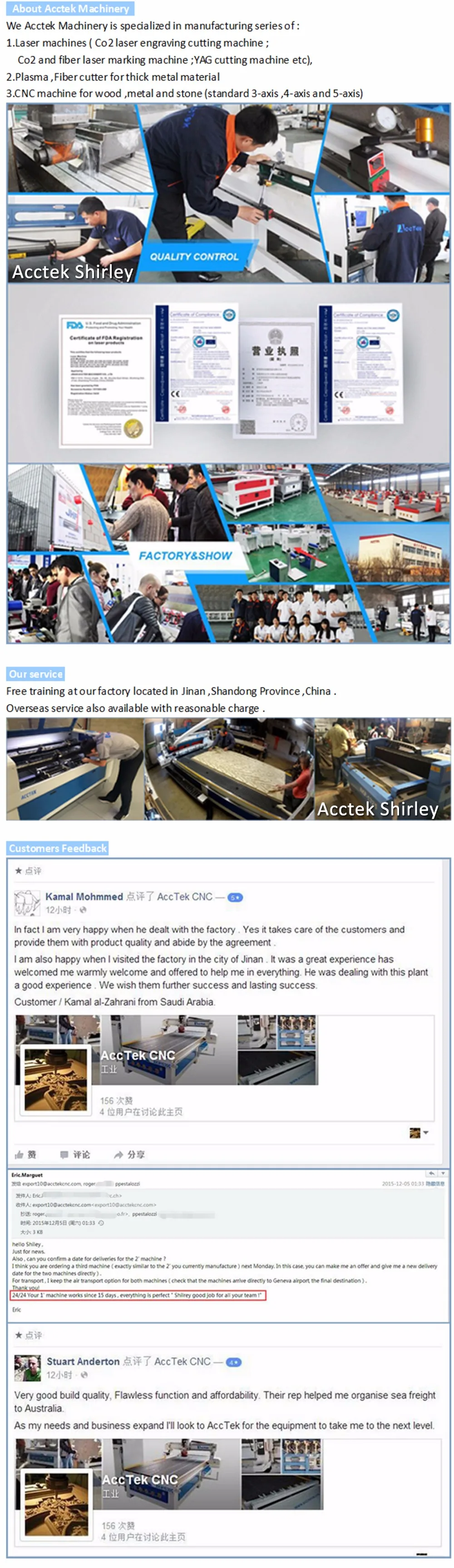 Acctek Machinery Information Acctek Shirley 