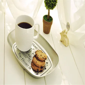

Stainless Steel Bead Butter Plates Fruit Disk Retro Metal Snack Disc Cake Tray