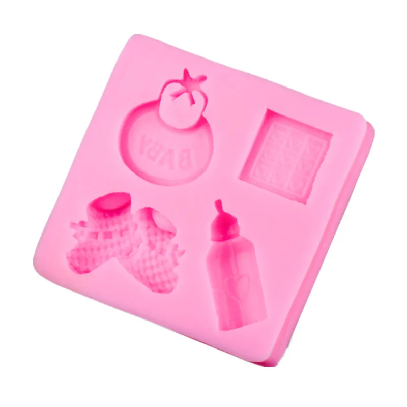 Baby Bottle Dummy Soother Shower Christening Silicone Mould Cake Icing Mould