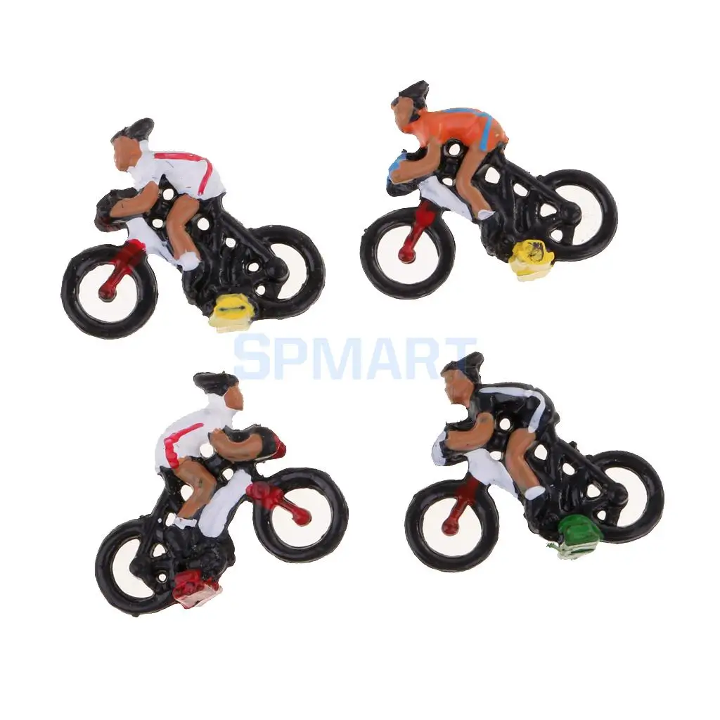 12 шт. миниатюрный Rider велосипедиста модель коллекционные игрушки 1/87 HO DIY поезд модель песок стол диорама пейзаж макет аксессуар