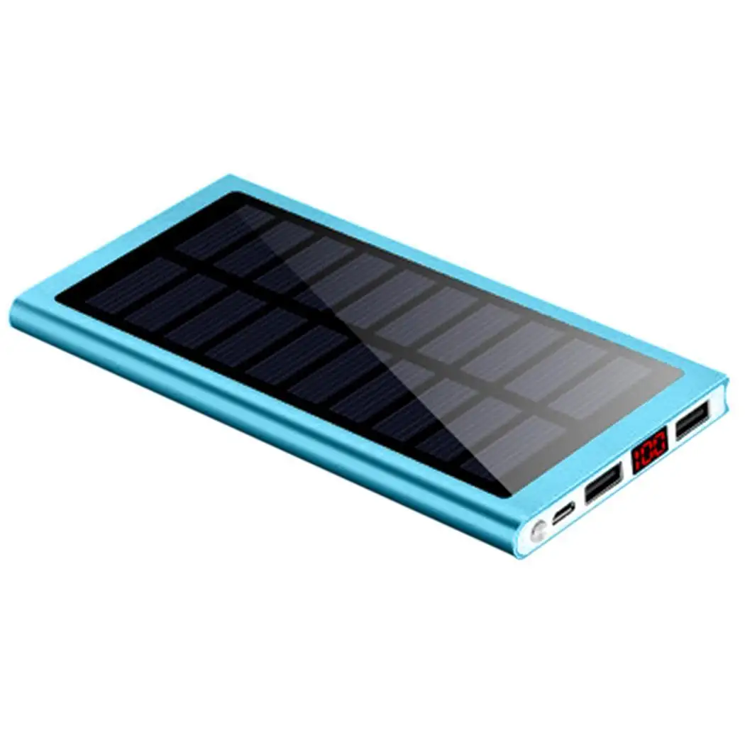 General Outdoor Portable Solar Power Bank 20000mAh Dual USB Output Poverbank Digital Display Solar powered External