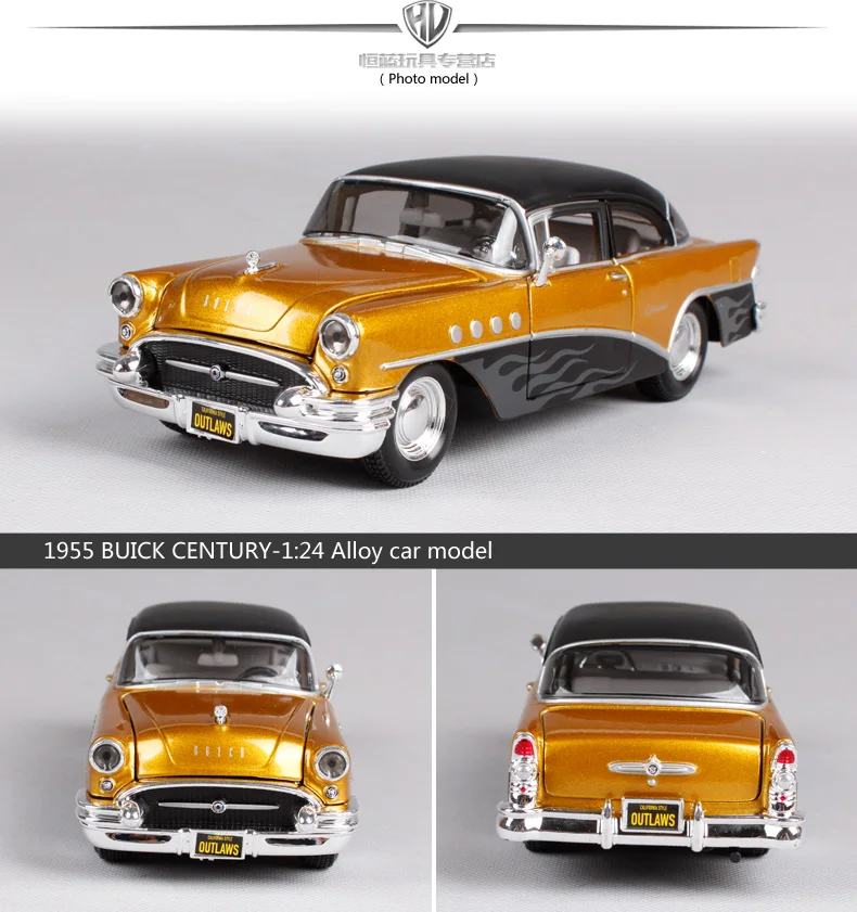 Maisto 1:24 1955 Buick Century Outlaws Полицейская машина литая под давлением модель автомобиля игрушка Новинка в коробке 31295