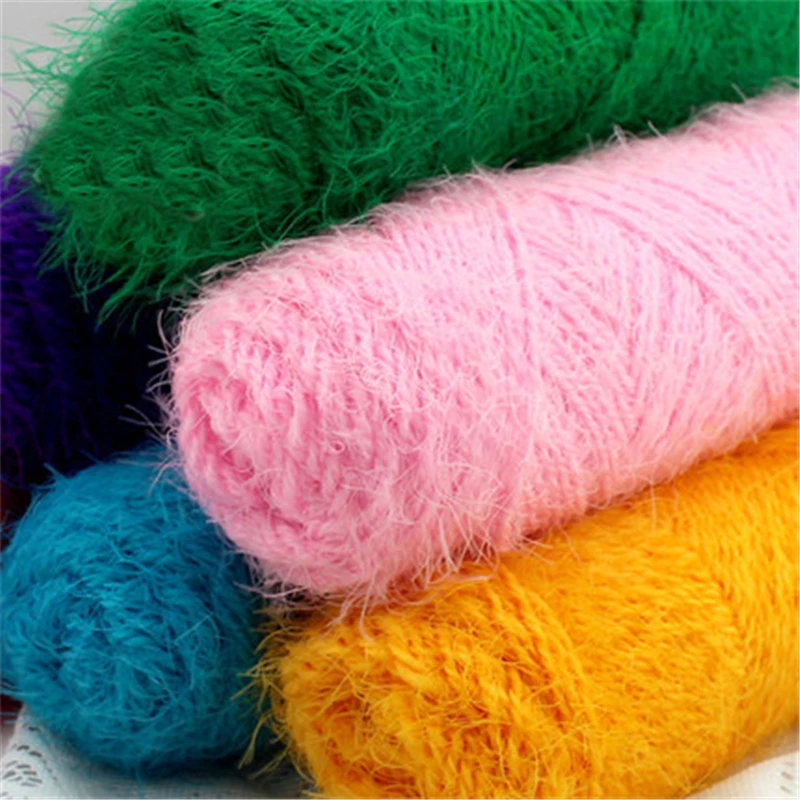 300g/Lot Plush Hand Knitting Yarn Worsted Crochet Cotton Luxury Fur