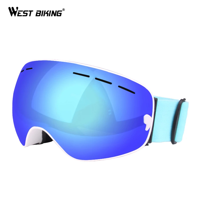 WEST BIKING зимние лыжные очки UV400 Анти-туман Лыжная маска очки двухслойные большие линзы лыжные очки снег сноуборд очки