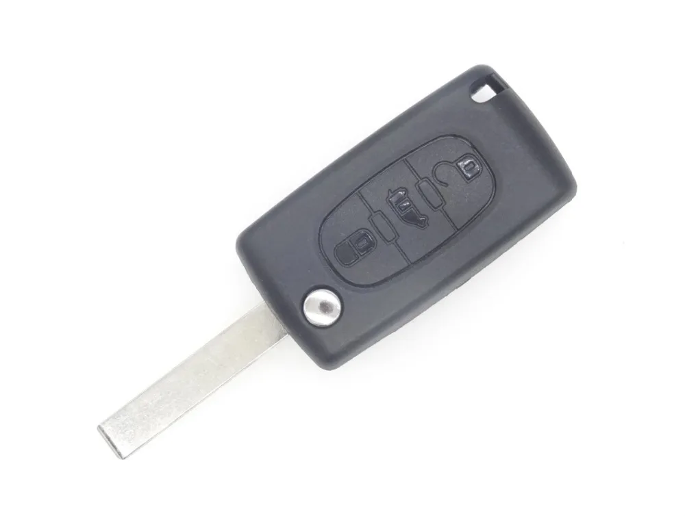 

AUTEWODE Car key shell fit for Peugeot Expert for Fiat Scudo 3 Button Remote key fob case house ce0536 1pc