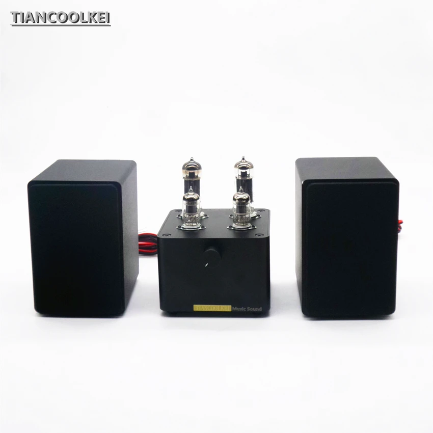 

TIANCOOLKEI JP1B Single-ended 6P1 + 6J1 vacuum tube audio speaker amplifier system sound sweet With 2-channel speaker