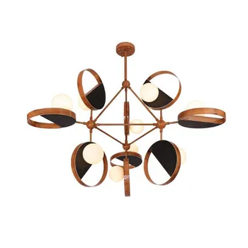 

Vintage Personality Iron Racket E27*9 Heads Large Modo Pendant Light for Dining Room Living Room Bedroom Lamp Dia 140cm 2246
