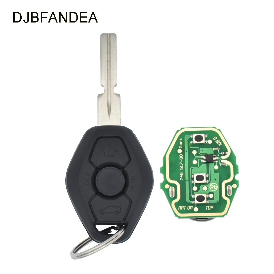 

DJBFANDEA 315MHZ / 433MHZ Car Remote Key for BMW EWS 1/3/5/7 Series X3 X5 Z3 Z4 Keyless Entry Transmitter ID44 Chip HU58 Blade