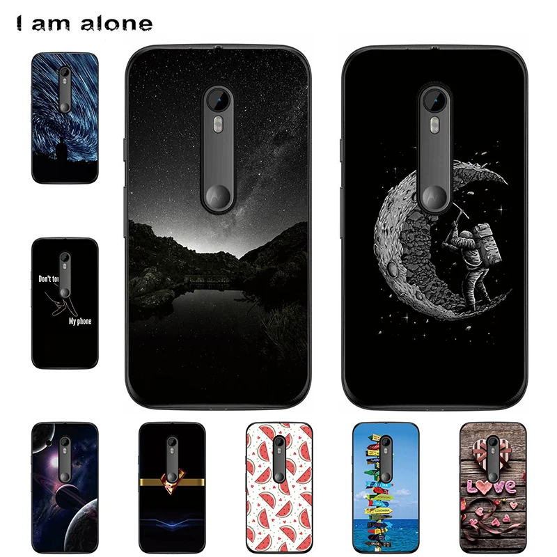 

I am alone Phone Cases For Motorola Moto G3 5.0 inch Soft TPU Mobile Cover Cellphone Cute Bag For Motorola Moto G3 Free Shipping