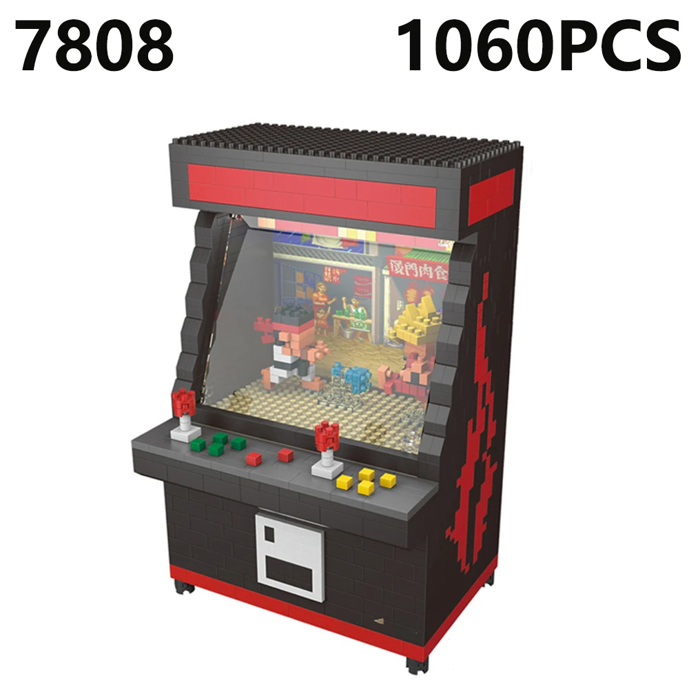 

Game Room Arcade Fighter Game Black Machine 3D Model DIY Diamond Mini Building Blocks Bricks Assembly Toy