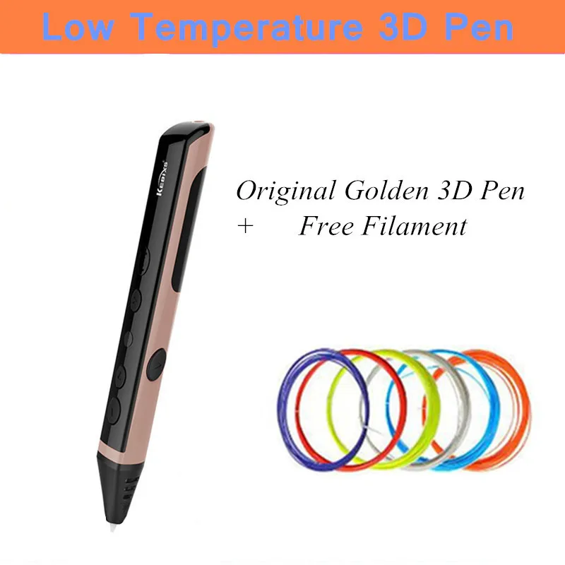 

Six Generation Newest Low Temperature 3D Pens Can Voice Broadcast 3D Graffiti Pens Add 25/50/50 Meter PCL Filament Free Shipping