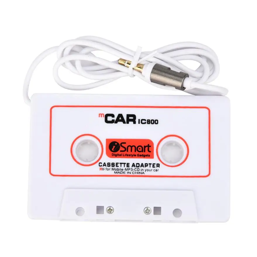 Beste Auto Automobiel IC800 Cassette Casette Tape 3.5mm AUX Audio Adapter voor MP3 MP4 CD Voor iPod iPhone Auto Audio Drop verzending Jan 15