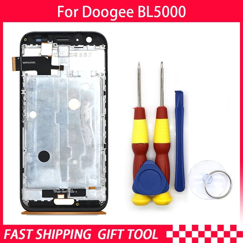 

New original For DOOGEE BL5000 Touch Screen LCD Display Digitizer Assembly With Frame Replacement Parts+Tool