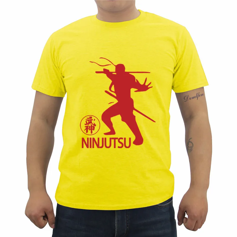 Новая летняя повседневная мужская футболка Martials Arts для самообороны Ninjutsu с