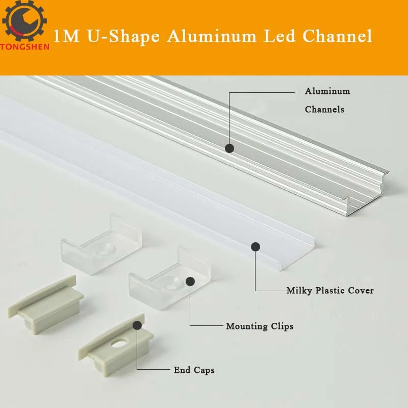 1 м 10x23 мм u-образная внутренняя ширина 21 мм светодиодный алюминиевый профиль системник крышка алюминиевая экструзия для светодиодных световых установок