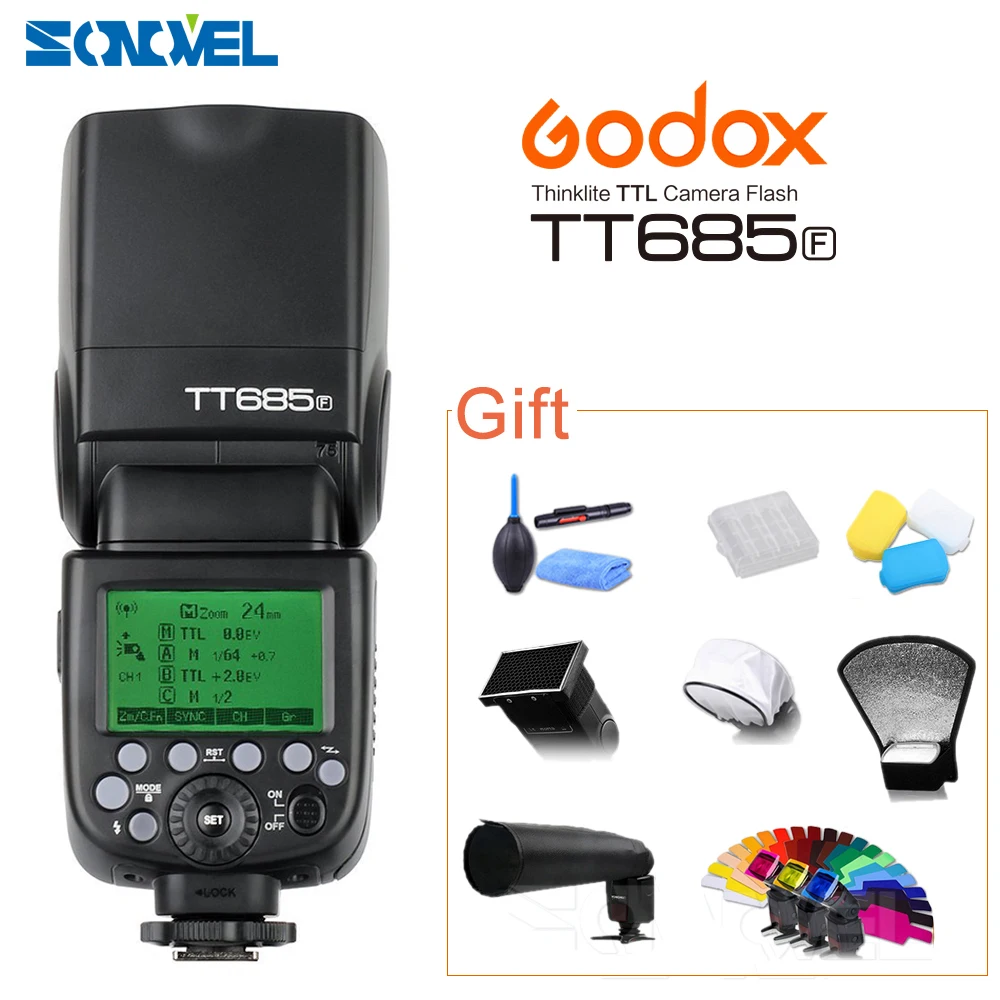 Godox TT685F 2 4G HSS TTL GN60 Вспышка Speedlite Высокоскоростная синхронизация внешняя для Fujifilm