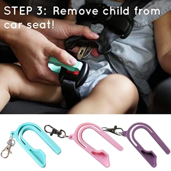 

Portable Child Safety Belt Keychain Kids Car Seat Key Clip Belt Lock Buckle Guard Preventing Children Safety Belt Keychain