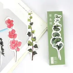 JUKUAI 30 шт трава и лист закладка клип бумажные закладки для книги маркер аксессуары для офиса школьные принадлежности 8160