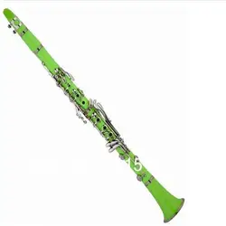 Китайские производители-17 ключ бакелитовой кларнет си бемоль зеленый медным покрытием clarinete clarinetto