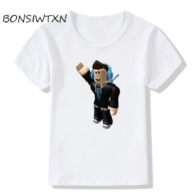 Bonsiwtxn Boy And Girl 3d Roblox Pattern Print 2017 Summer Soft Children Person Top Tee Baby T Shirt White Tee In T Shirts From Mother Kids On - new roblox t shirt boy girls cartoon pattern t shirt